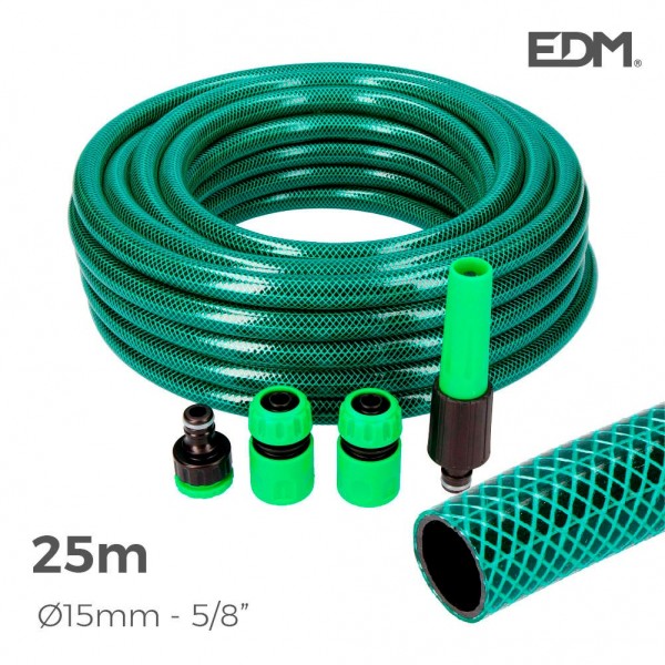 Kit manguera de jardín basic ø15 mm, 5/8 pulg, 25 m