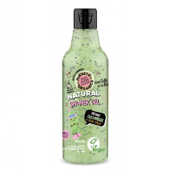 Natura siberica skin super good natural gel de baño de pepino orgánico y semillas de albahaca 250ml