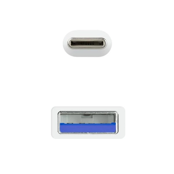 Nanocable cable usb 3.1 gen2 usb-c/a 2 m blanco