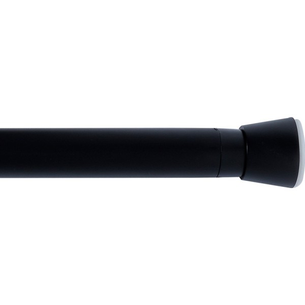 Barra extensible multiuso a presión sin taladro, negra, ø2,8 - 2,5 x 50 - 80 cm