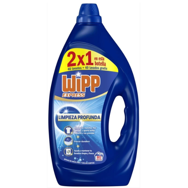 Wipp express detergente limpieza profunda 80 lavados